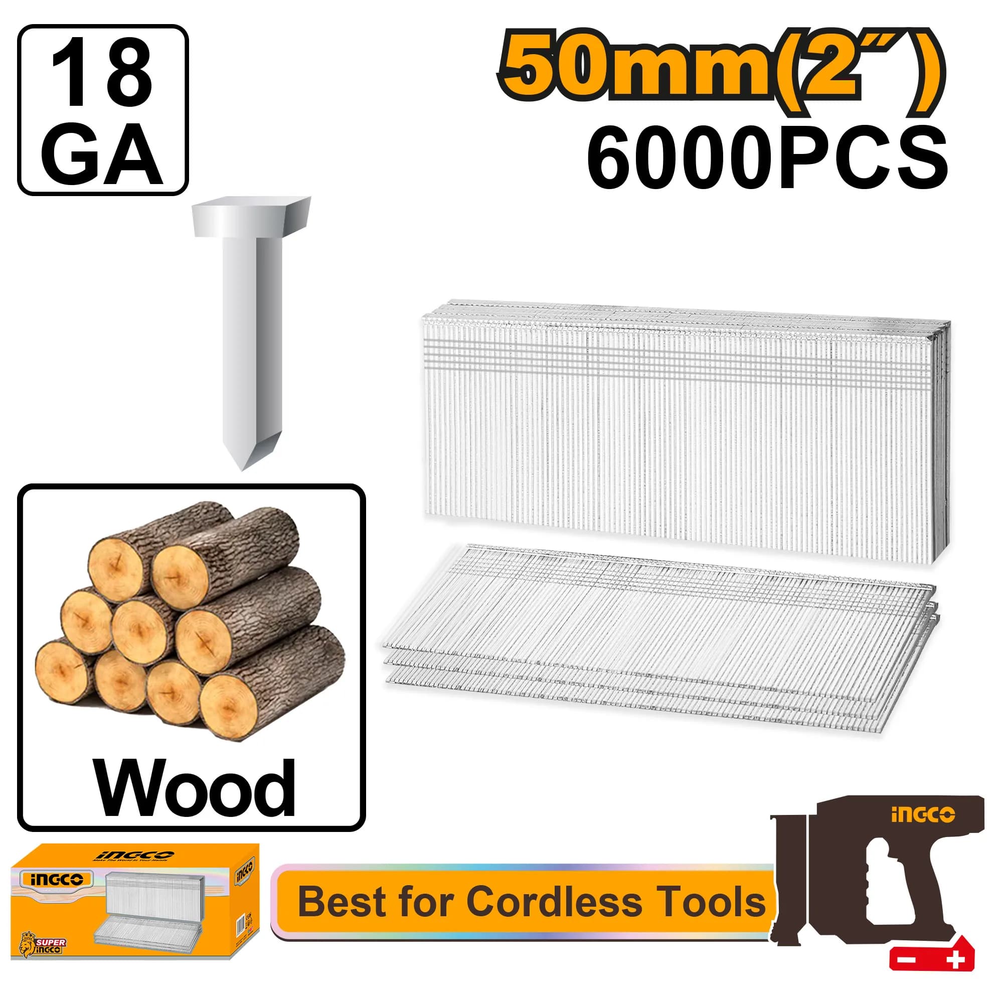 CLAVOS 50MM 6000PCS INGCO