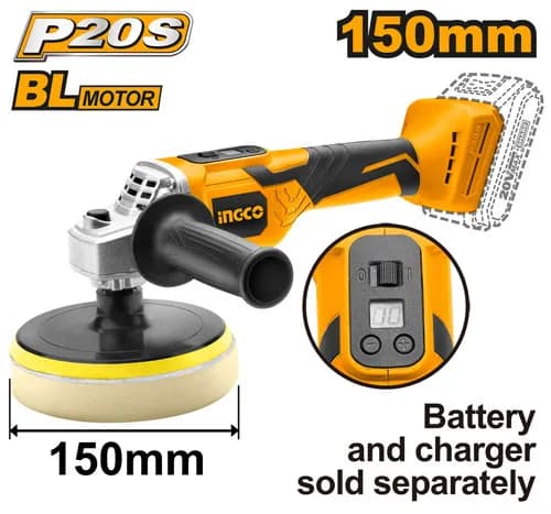 PULIDORA INALAMBRICA 150MM BL 20V 2800RPM INGCO