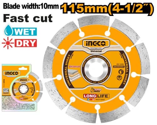 DISCO DIAMANTE SEGMENTADO 4 1/2" PROFESIONAL INGCO