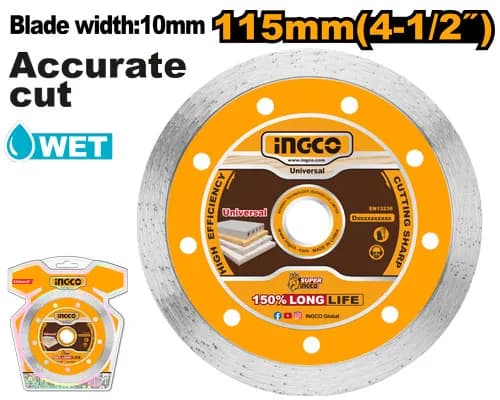 DISCO DIAMANTE CONTINUO 4 1/2" INDUSTRIAL INGCO