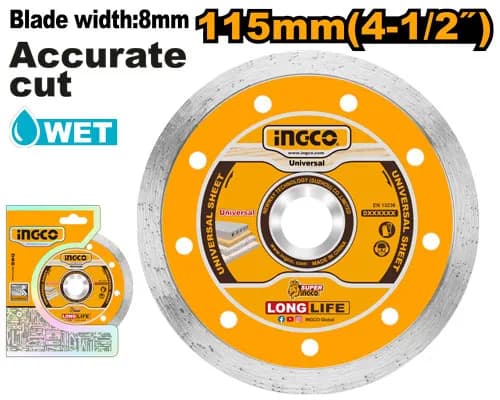 DISCO DIAMANTE CONTINUO 4 1/2" PROFESIONAL INGCO