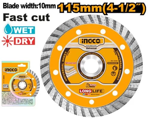 DISCO DIAMANTE TURBO 4 1/2" PROFESIONAL INGCO