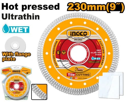 DISCO DIAMANTE ULTRA FINO 230(9")X22,2MM INGCO