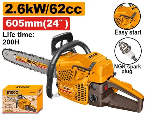 MOTOSIERRA A GASOLINA 24" (3100RPM) INGCO