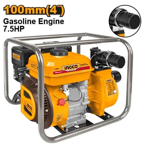 BOMBA DE AGUA A GASOLINA 7,5HP 4" 1500L/MIN INGCO