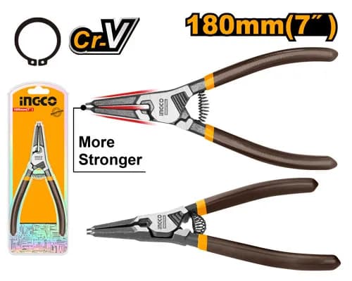 ALICATE CIRCLIP PLANO 7" (ABR) INDUSTRIAL INGCO