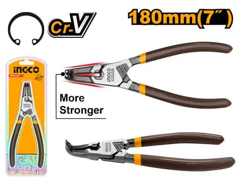 ALICATE CIRCLIP CABEZA INCLINADA 7" INDUSTRIAL INGCO.