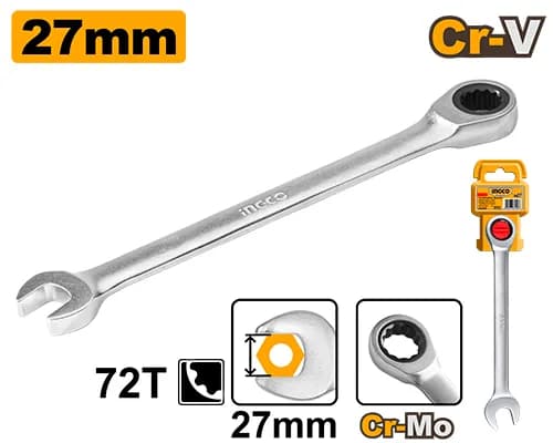 LLAVE MIXTA RATCHET 27MM INGCO