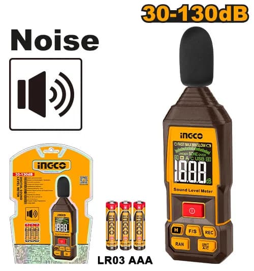 MEDIDOR DE NIVEL DE SONIDO DIGITAL 30-130DB INGCO