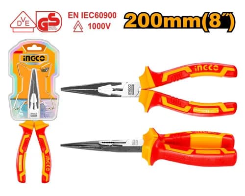 PINZA ALICATE LARGO AISLADO 8" INGCO.