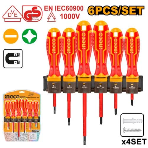 SET DESTORNILLADORES AISLADOS 6PCS INGCO