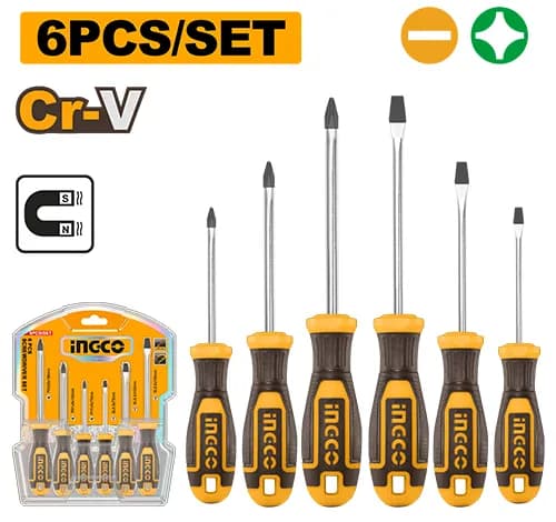 SET DESTORNILLADORES 6 PCS INDUSTRIAL INGCO