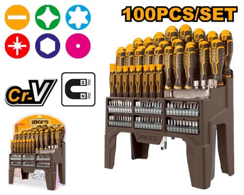 SET DE DESTORNILLADORES 100PCS INGCO
