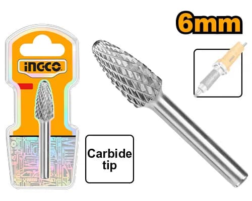 FRESA ROTATIVA FORMA DE CONO CILINDRICO 6MM INGCO