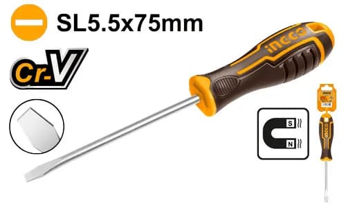 DESTORNILLADOR PLANO 3" INDUSTRIAL INGCO SUPER SELECT