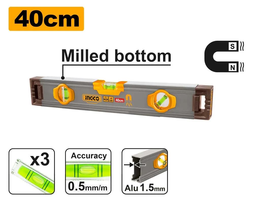 NIVEL TORPEDO 40CM INGCO