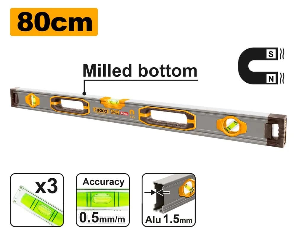 NIVEL TORPEDO 80CM INGCO