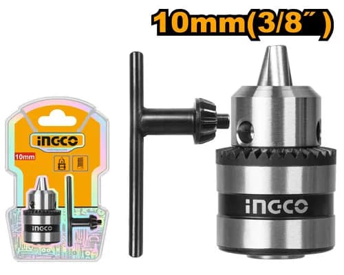 MANDRIL Y LLAVE DE TALADRO 3/8" 10MM INGCO