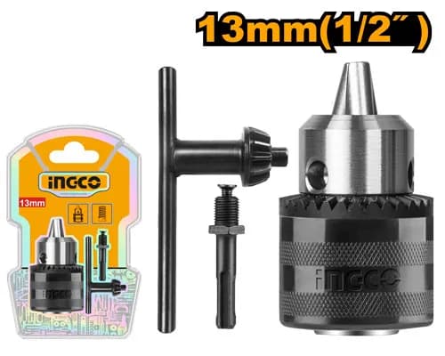 MANDRIL Y LLAVE DE TALADRO ADAPTABLE 1/2" 13MM INGCO,