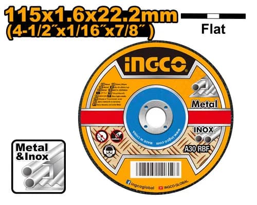 DISCO CORTE METAL (4/ 1/2")X(1/16") (1UN) -INGCO