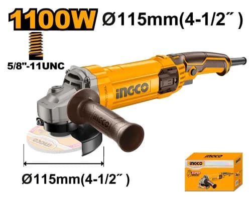 AMOLADORA ANGULAR 4-1/2" 1100W INGCO