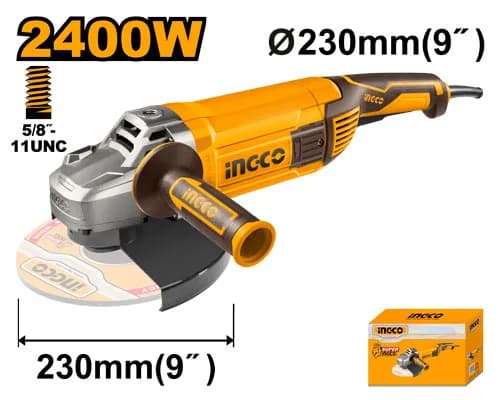 AMOLADORA ANGULAR 9" 2400W 6300RPM INGCO