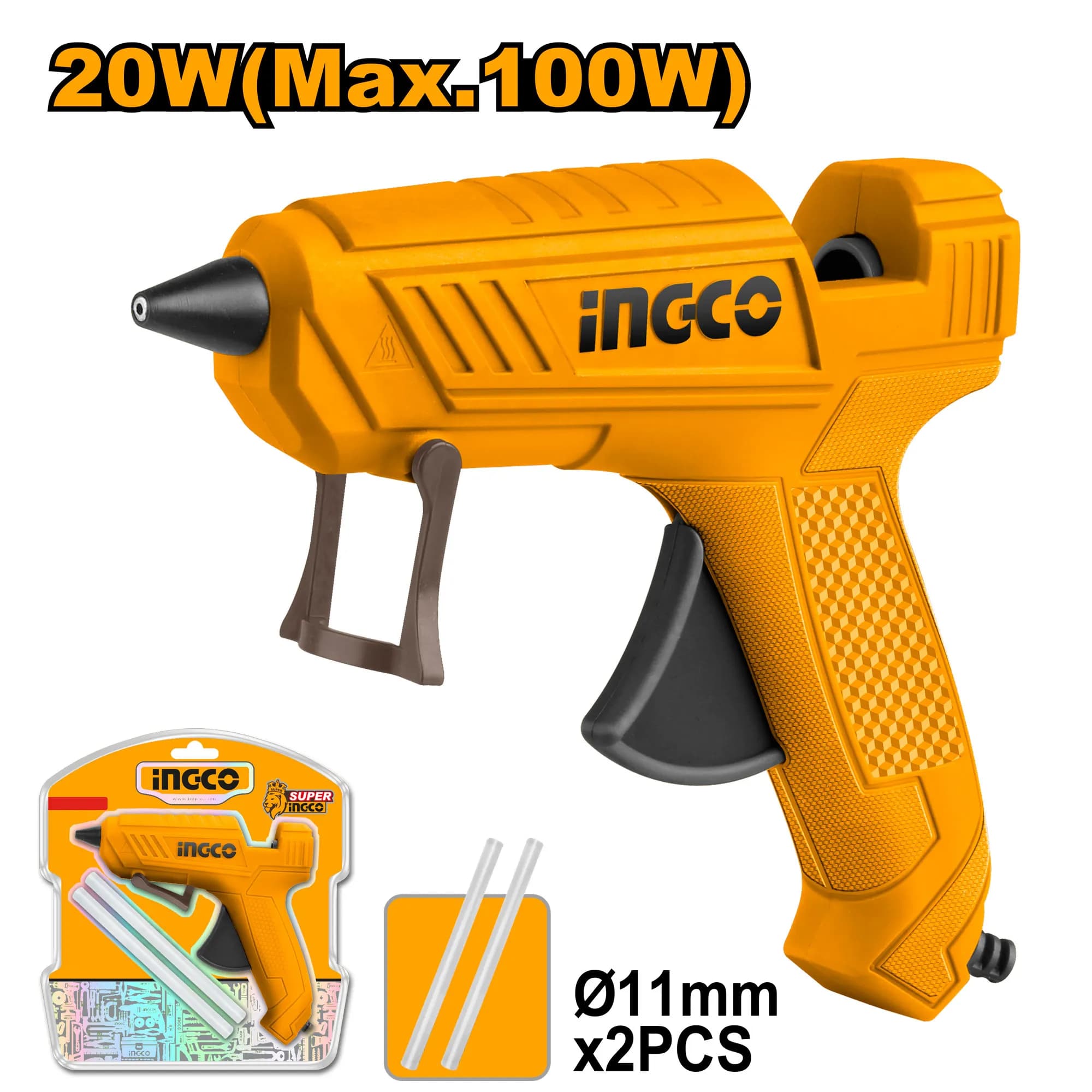 PISTOLA DE SILICON 100W 110-120V INGCO