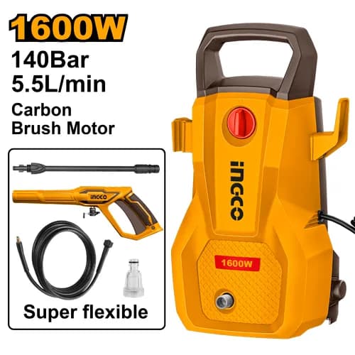 HIDROLAVADORA DE ALTA PRESION 1600W-2030PSI INGCO
