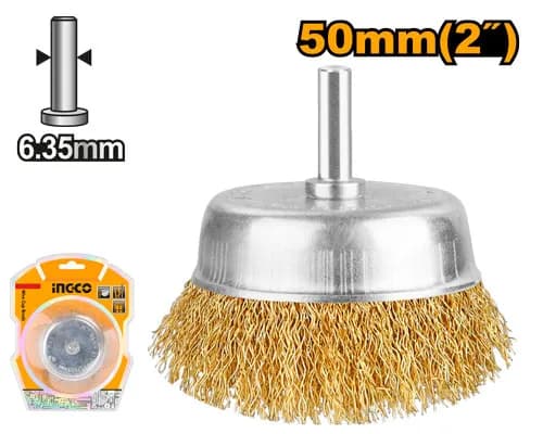GRATA COPA RIZADA 2" X 1/4" INGCO