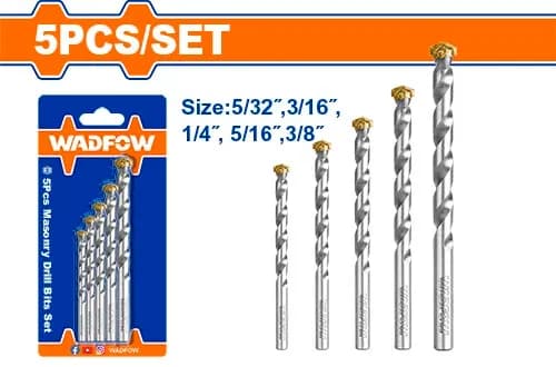 JUEGO DE BROCAS 5PCS PARA CONCRETO WADFOW