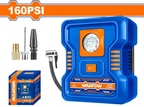 COMPRESOR DE AIRE AUTOMÁTICO 12V 160PSI/11BAR-3MTS WADFOW