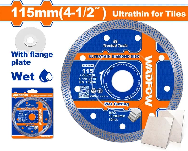 DISCO DIAMANTADO CORTE ULTRA FINO 4 1/2" WADFOW