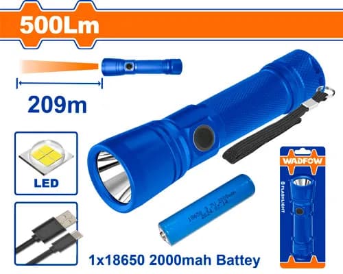 LINTERNA D/MANO 500LUM/DIST130M WADFOW