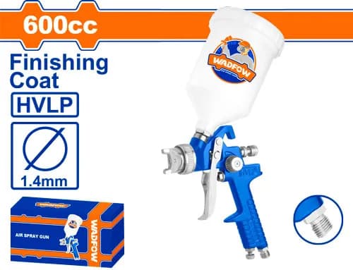 SOPLETE DE PINTURA 600CC 1,4MM VASO PLASTICO WADFOW