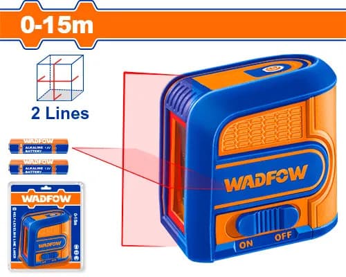 LASER DE LINEA AUTONIVELANTE LUZ ROJA 2 LINEAS 15M WADFOW