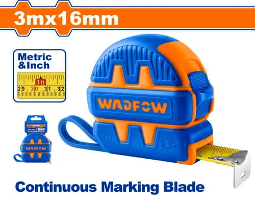 FLEXOMETRO DE 3MTSX16MM CAUCHO REFORZADO WADFOW
