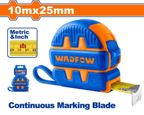 FLEXOMETRO DE 10MTSX25MM CAUCHO REFORZADO WADFOW