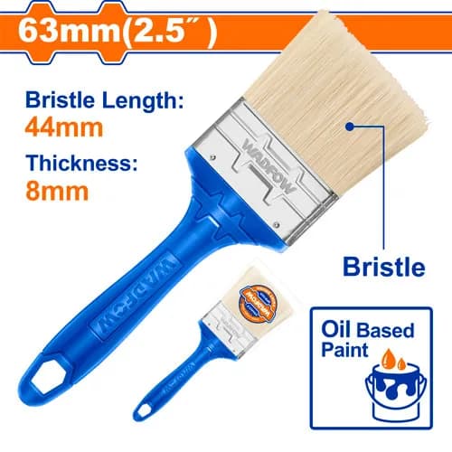 BROCHA PARA PINTURA DE 2.5" (63 MM) MANGO PLASTICO WADFOW