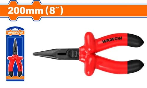 PINZA PUNTA LARGA AISLADO ELECTRICISTA 8" 1000V R/N WADFOW