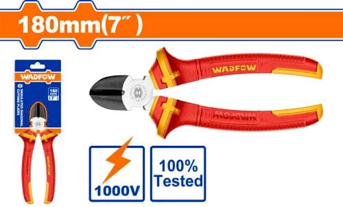 PINZA CORTE DIAGONAL ELECTRICISTA AISLADO 7"" 1000V WADFOW