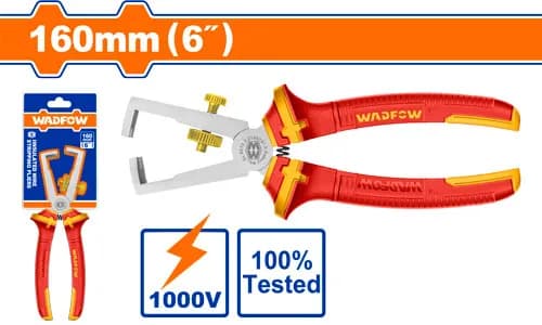 PINZA PELACABLES AISLADOS ELECTRICISTA 6" 1000V WADFOW