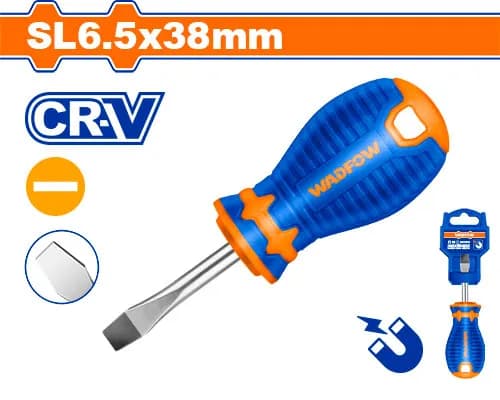 DESTORNILLADOR PLANO 1/4" X 1.5" TOROMBOLO BICOLOR FUNDA WADFOW