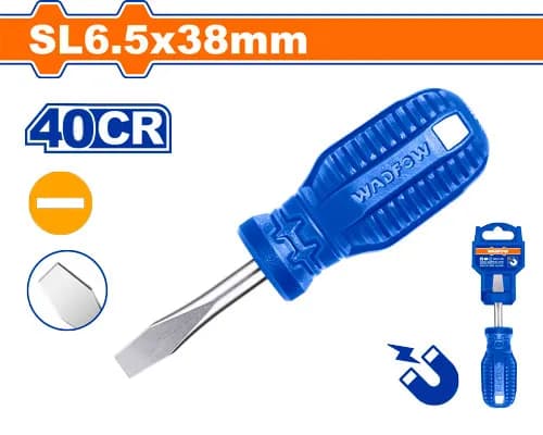 DESTORNILLADOR PLANO 1/4" X 1.1/2" TOROMBOLO AZUL FUNDA WADFOW