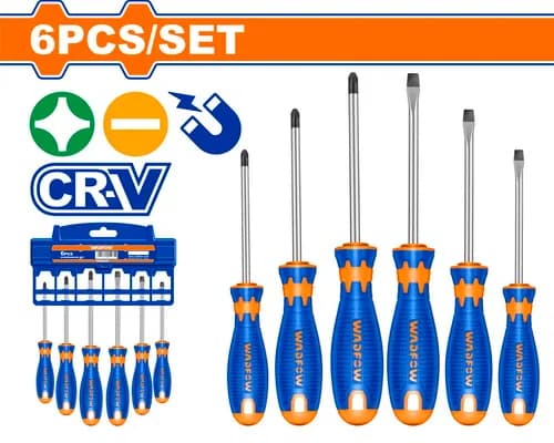 SET DESTORNILLADORES 6 PCS PROFESIONAL WADFOW