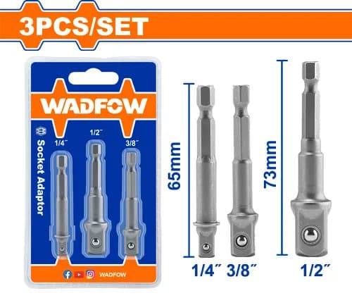 ADAPTADOR DE DADOS 3PCS 1/4 ", 3/8 ", 1/2 " WADFOW