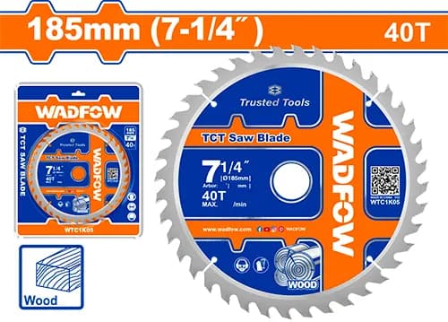 DISCO DE SIERRA 185MM (7-1/4") 40T WADFOW