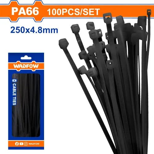 AMARRA PLASTICA NEGRA 250X4,8MM WADFOW