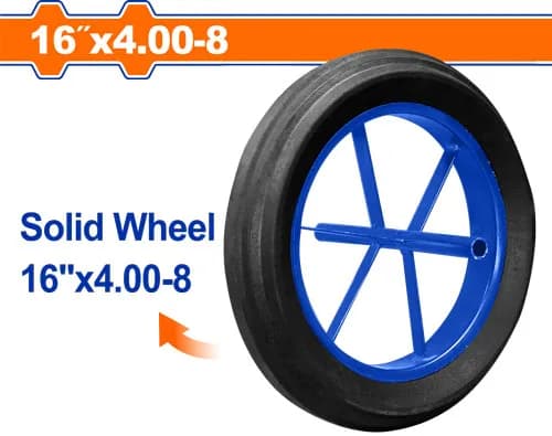 RUEDA SOLIDA CARRETILLA 16"X4.00-8 EJE -130KG WADFOW