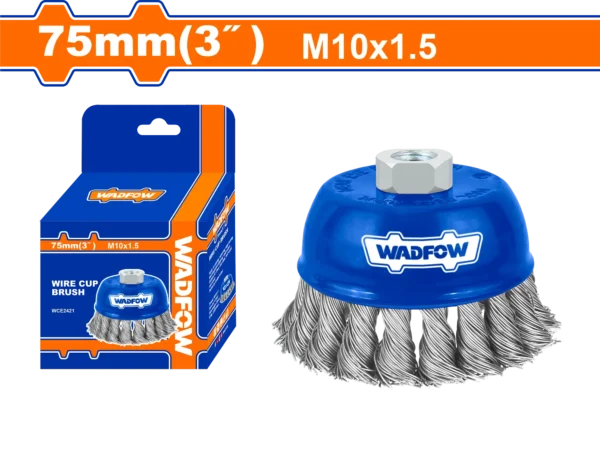 GRATA COPA TRENZADA 4" X 5/8" ROSCA 11UNC AMOLADORA