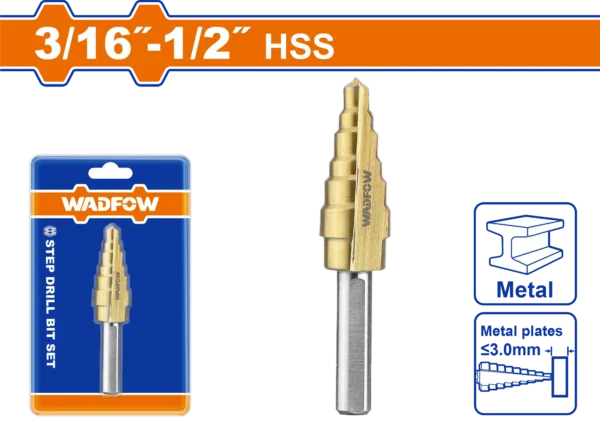 BROCA ESCALONADA 3/16""-1/2"" WADFOW | Gala Importaciones
